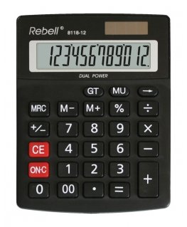 Rebell 8118-12 calculator Desktop Display Black
