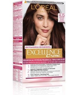 L'Oreal L'Oreal Paris Excellence Creme 4.15 šaltai rudas