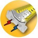 5m Komelon winding tape [MPJT55] with double-sided scale and magnetic hook
