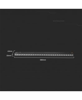 Rail luminaire 48V V-TAC 20W LED SMART WiFi TRACKLIGHT 3in1 Black VT-3621 2700K-6400K 2000lm
