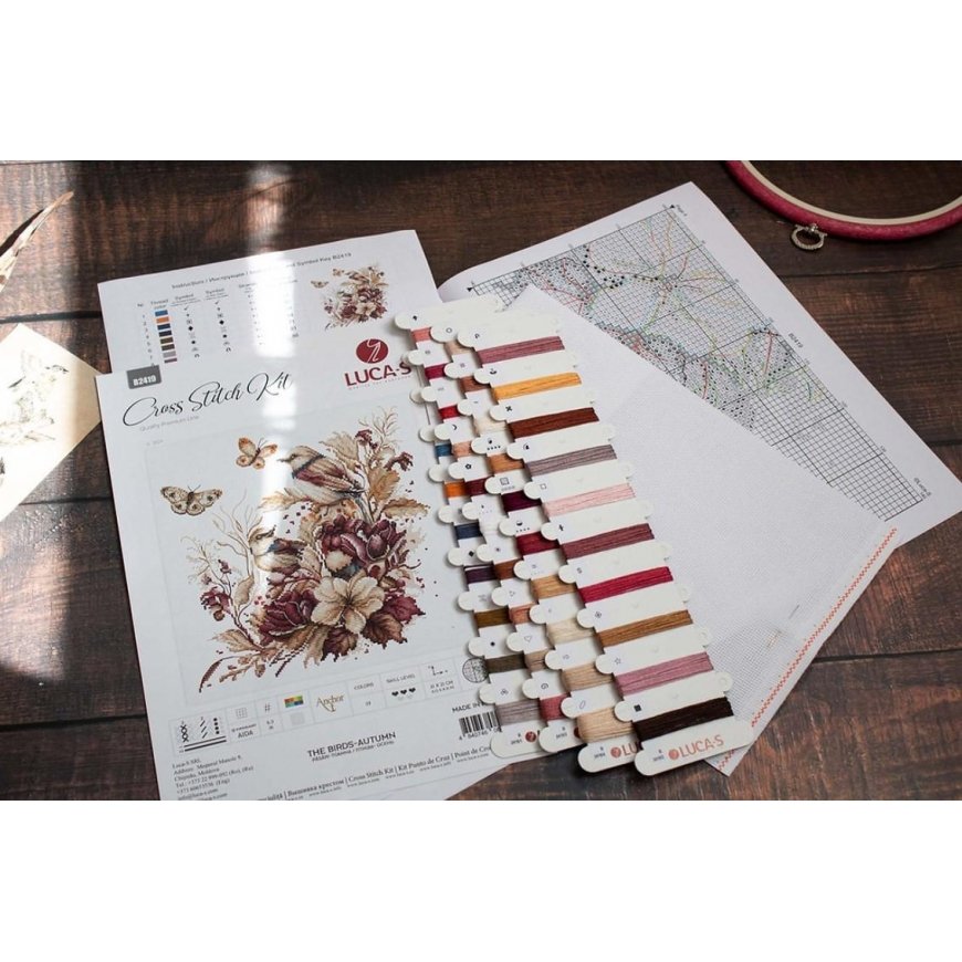 luca S Cross stitch kit "The Birds-Autumn" 21x21 cm SB2419 – 5