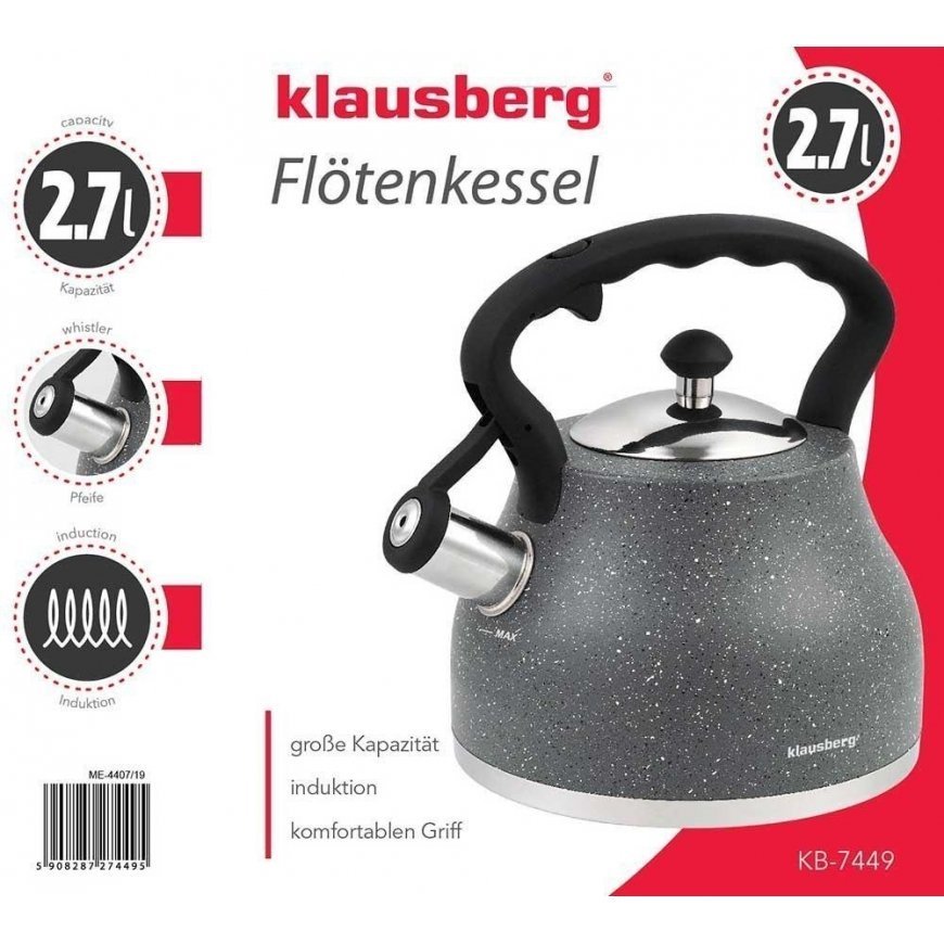 Kettle with whistle KLAUSBERG 2.7L KB-7449 – 2