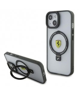 Ferrari Ring Stand MagSafe Back Case for Apple iPhone 15