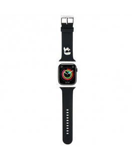 Karl Lagerfeld Strap KLAWMSLKNK Apple Watch 38|40|41mm black|black strap 3D Rubber Karl Head