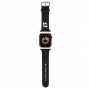 Karl Lagerfeld Dirželis KLAWMSLKNK Apple Watch 38|40|41mm juoda|juodas strap 3D Rubber Karl Head