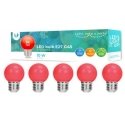 LED Bulb E27 G45 2W 230v red 5pcs Forever Light LED Bulb E27 G45 2W 230v red 5pcs Forever Light