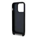 Karl Lagerfeld Saffiano Crossbody metalinis Karl and Choupette dėklas, skirtas iPhone 15 Pro Juodas Karl Lagerfeld Saffiano Crossbody metalinis Karl and Choupette dėklas, skirtas iPhone 15 Pro Juodas