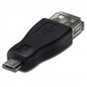 Akyga AK-AD-08 kabeļu spraudņu pāreja USB USB type micro-B Melns Akyga AK-AD-08 kabeļu spraudņu pāreja USB USB type micro-B Melns