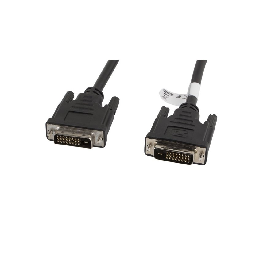 Lanberg CA-DVID-10CC-0018-BK DVI cable 1.8 m DVI-D Black