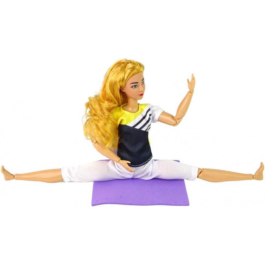 Lean Cars Baby Doll Yoga Mat, Long Blonde Hair – 2