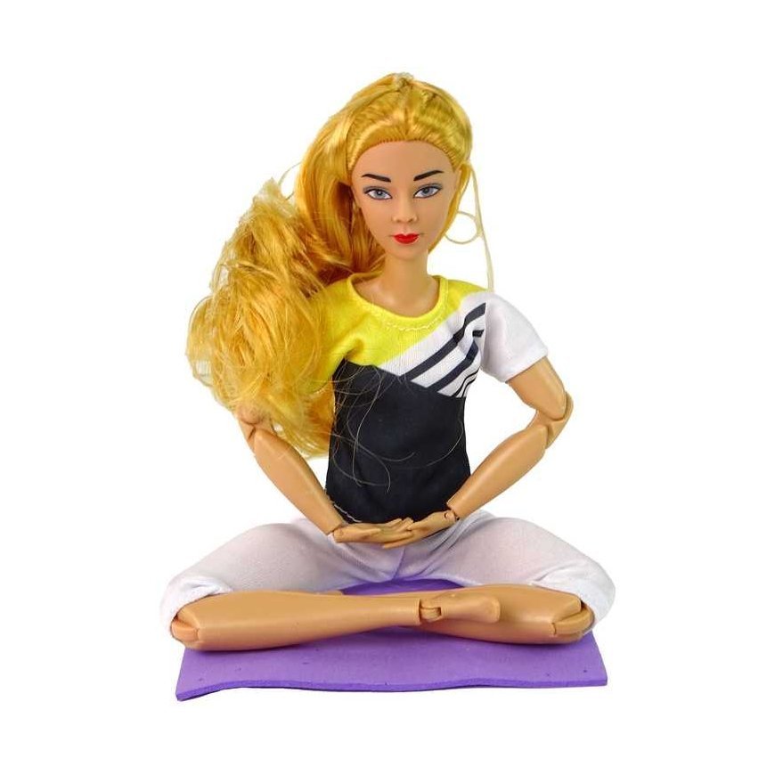 Lean Cars Baby Doll Yoga Mat, Long Blonde Hair – 3