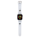 Karl Lagerfeld Karlas Lagerfeldas Karlas ir Choupette Head NFT laikrodžio dirželis, skirtas Apple Watch 38/40/41 Baltas
