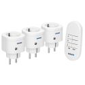 Orno Belaidžių mini lizdų rinkinys valdomas 3 + 1 nuotolinio valdymo pulteliu, schuko versija Orno Belaidžių mini lizdų rinkinys valdomas 3 + 1 nuotolinio valdymo pulteliu, schuko versija