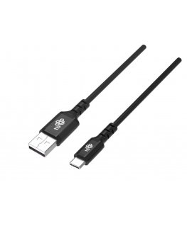 TB cable USB-USB C 1m silicone black Quick Charge