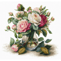 luca S Counted Cross Stitch Kit "Vase with Roses" 31x30 cm SB7026 luca S Counted Cross Stitch Kit "Vase with Roses" 31x30 cm SB7026