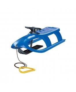 Prosperplast plastic children's sled with skis and steering wheel sled rope handle for winter fun