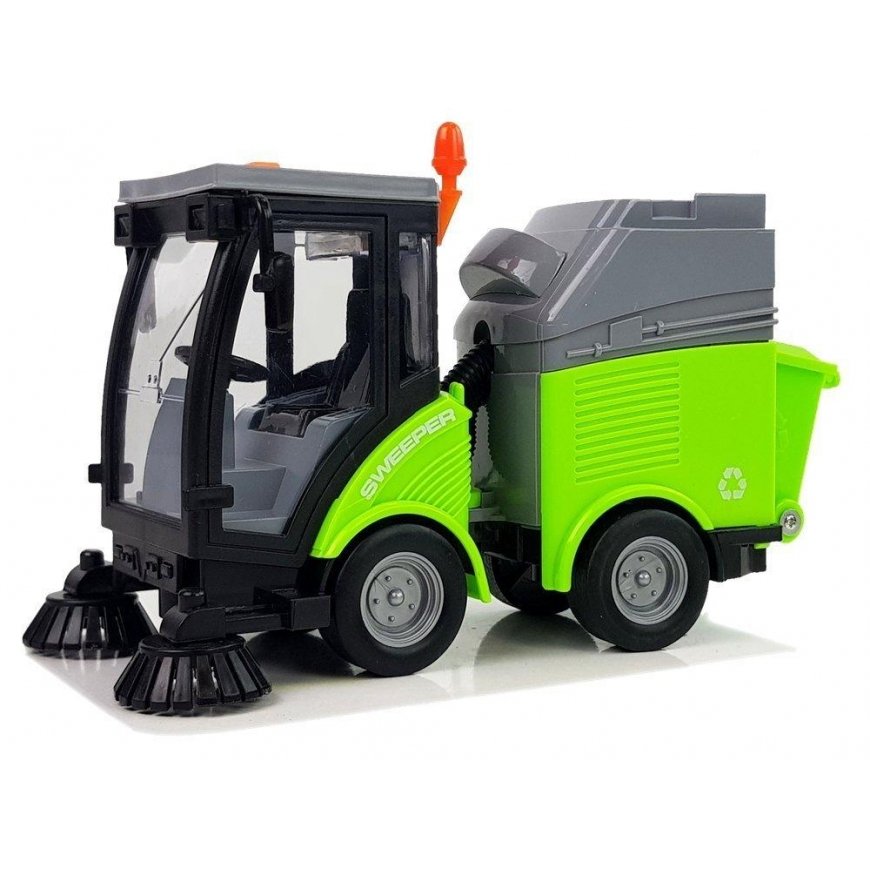 Lean Cars Garbage sweeper with sounds and moving parts friction gear 1:16 – 2