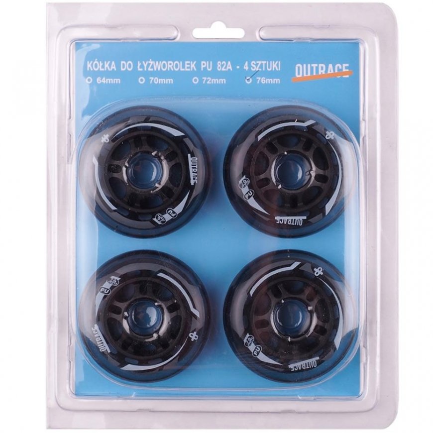 Outrace 76 mm inline skate wheels