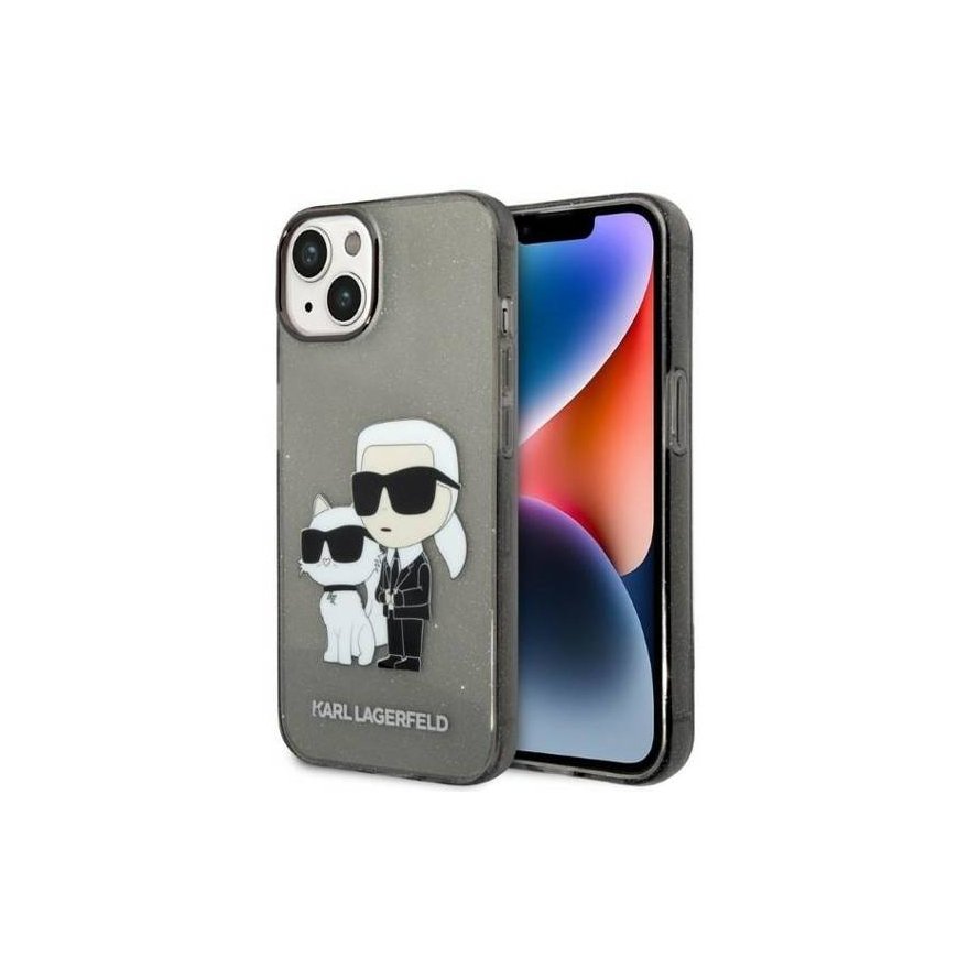 Karl Lagerfeld IML Glitter Karl and Choupette NFT Case for iPhon
