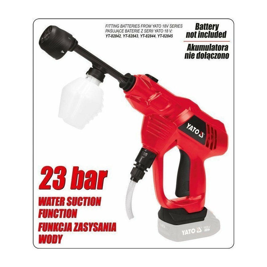 YATO High pressure washer 18V Z ZASYSANIEM without battery and charger – 2