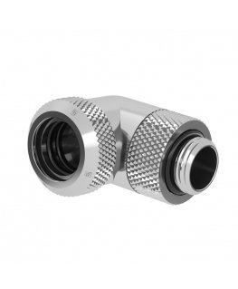 Barrow Multi-Link Adapter Anschluss 90 Grad G1/4 inch. AG auf 14mm AD Hardtube - drehbar, silver