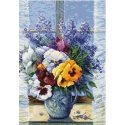 luca S Counted Cross Stitch Kit "Bouquet with Pansy" 25x36cm SB7030 luca S Counted Cross Stitch Kit "Bouquet with Pansy" 25x36cm SB7030