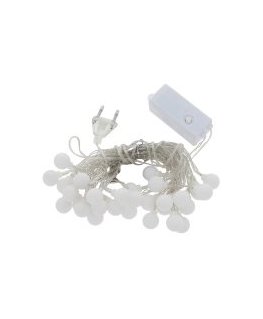 String Light Solar LED FROSTED BALLS SFB62 6,5m 30 balls multico