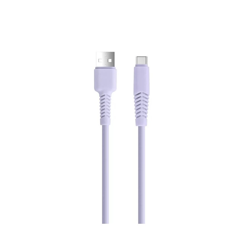 Setty cable USB - USB-C 1,5 m 2,1A KSA-C-1.529 lilac