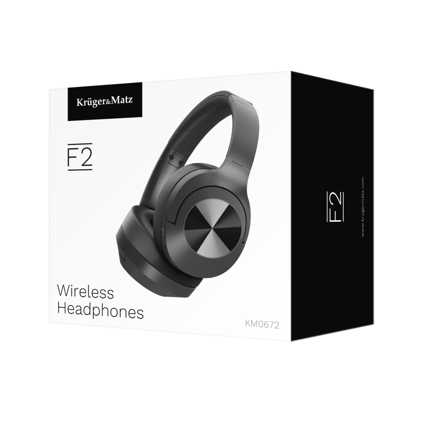 Wireless headphones with a bow on the head Kruger & Matz F2, color black