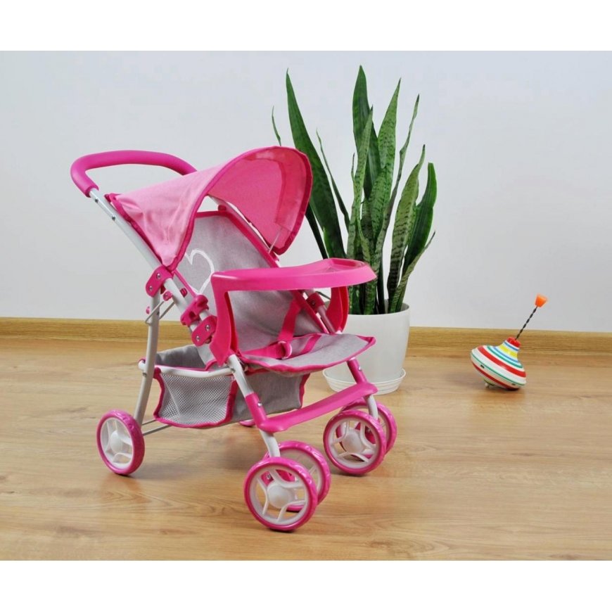Milly Mally Kate doll stroller, pink – 4