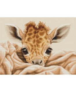 luca S Counted Cross Stitch Kit "Baby Giraffe" 35x25 cm SB2425