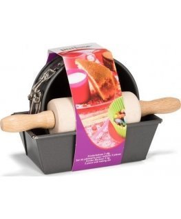 Patisse baking set junior steel/wood gray 3 pcs
