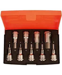 Bahco Bit set, S9 HEX H4-H17 9 pcs. 1/2´´
