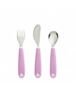MUNCHKIN Cutlery Set, Splash, Purple, 3 Piece, 90254