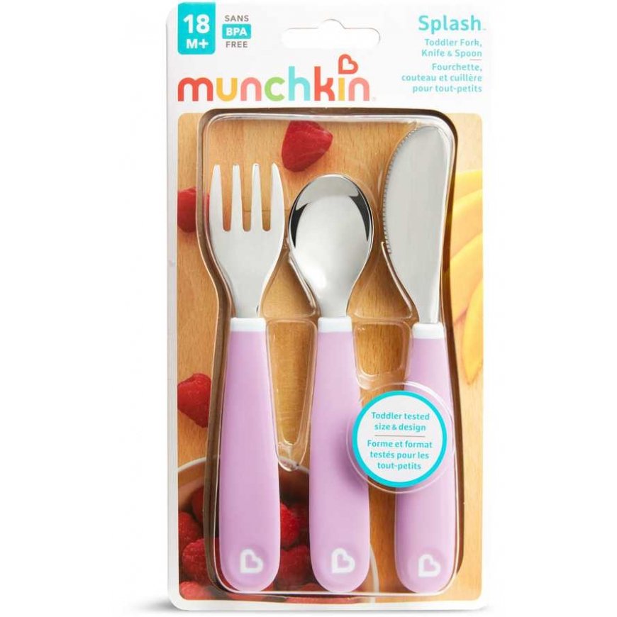 MUNCHKIN valgymo įrankių rinkinys, Splash, violetinis, 3 vnt, 90254 – 2