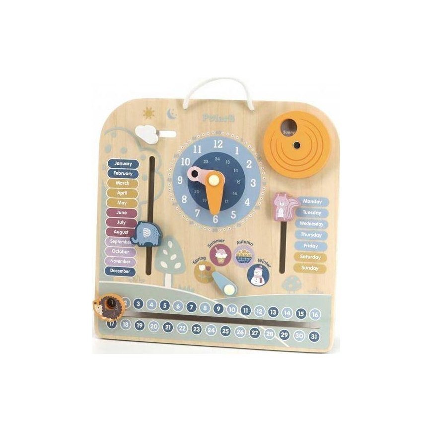 VIGA Wooden hanging wall calendar with