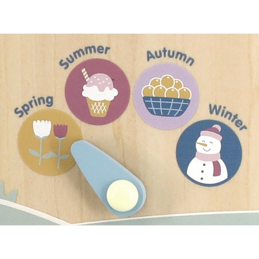 Wooden hanging wall calendar with clock Viga PolarB – 5