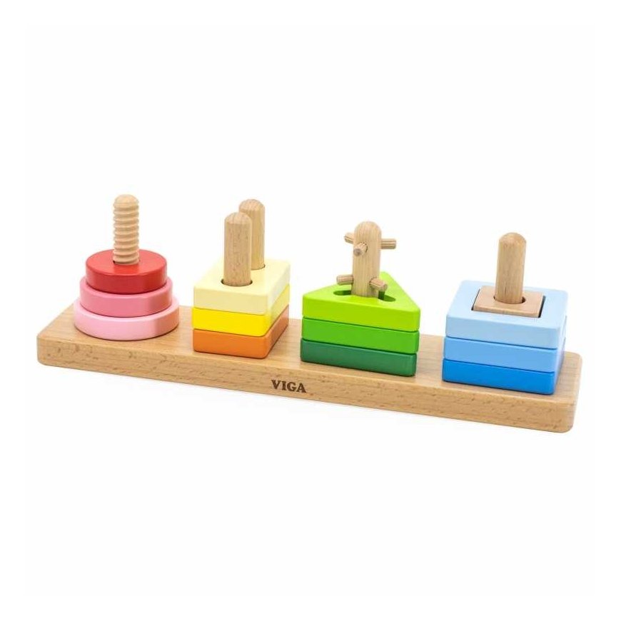 Puzzle Viga Toys VIGA Drewniany Geometryczny Sorter Labirynt – 2