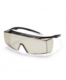 Safety goggles Uvex Super f OTG, CBR65 panoramic lens, supravision excellence (anti-fog and non-scratch) coating, black / clear 