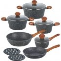 GRANITE POTS Set of 12 KLAUSBERG KB-7242 GRANIT WOOD GRANITE POTS Set of 12 KLAUSBERG KB-7242 GRANIT WOOD