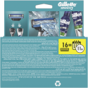 Gillette Mach3 Skustuvo Vyrams Galvutės 16 vnt Gillette Mach3 Skustuvo Vyrams Galvutės 16 vnt