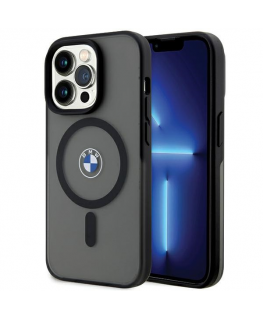 Dėklas BMW BMHMP15LDSLK iPhone 15 Pro 6.1" juoda|juodas hardcase IML Signature MagSafe
