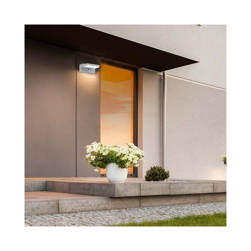 17W LED outdoor wall light, white, 4000K, IP65, with motion sensor – 2