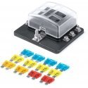 Ceramic fuse box 6 slots + amio-03039 fuses