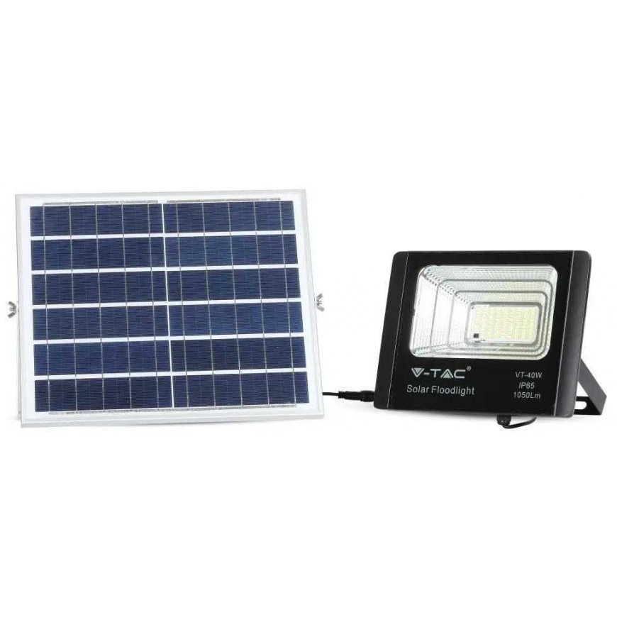 16W LED prožektorius su saulės baterija. – 2