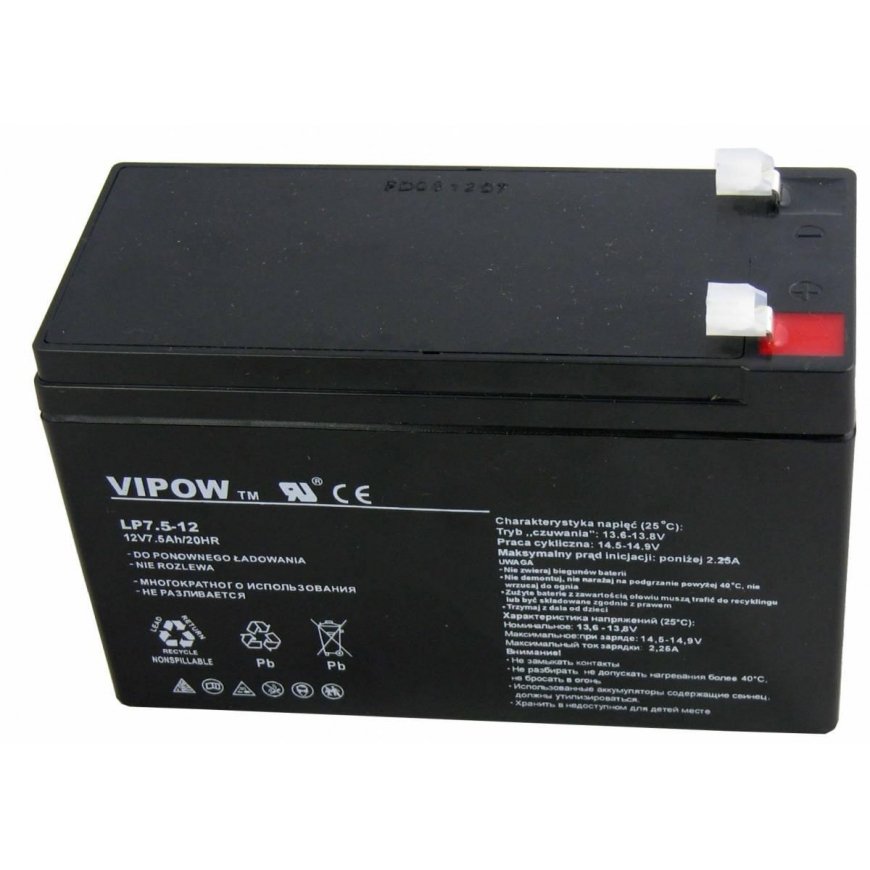 Lead battery VIPOW 12V 7.5Ah – 2