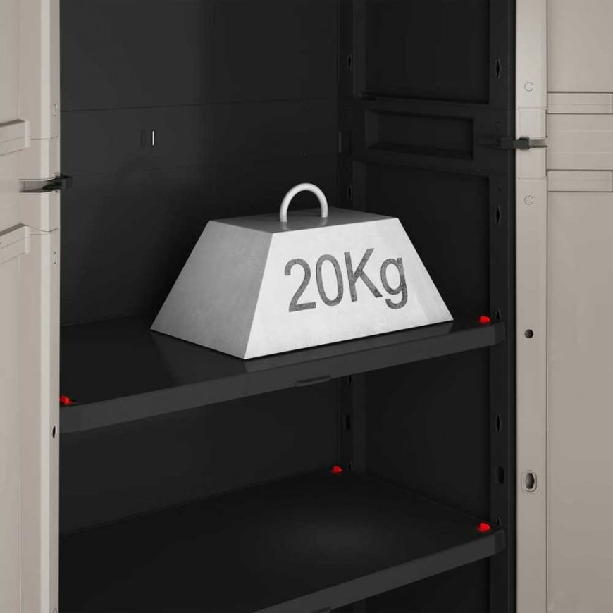Keter Low cabinet Pro, black and gray – 4