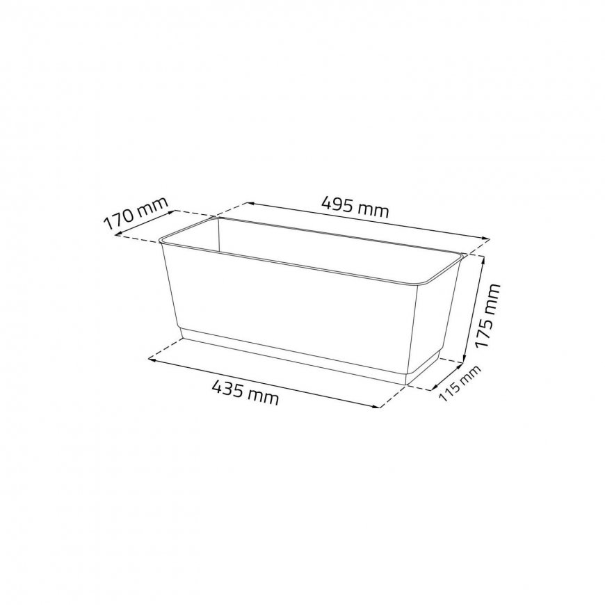 Prosperplast planter box Rato Square anthracite – 3