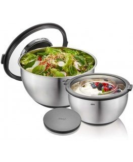 Set of 2 bowls with lid gef muovo g-35055