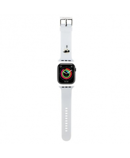 Karl Lagerfeld Strap KLAWMSLKNH Apple Watch 38|40|41mm white|white strap 3D Rubber Karl Head